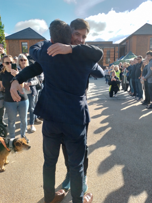 Brian Wood and Ben Shephard Hugging