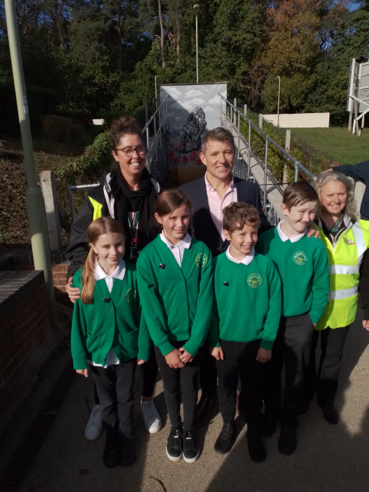 Woodlea Pupils and Teachers with Ben Shephard