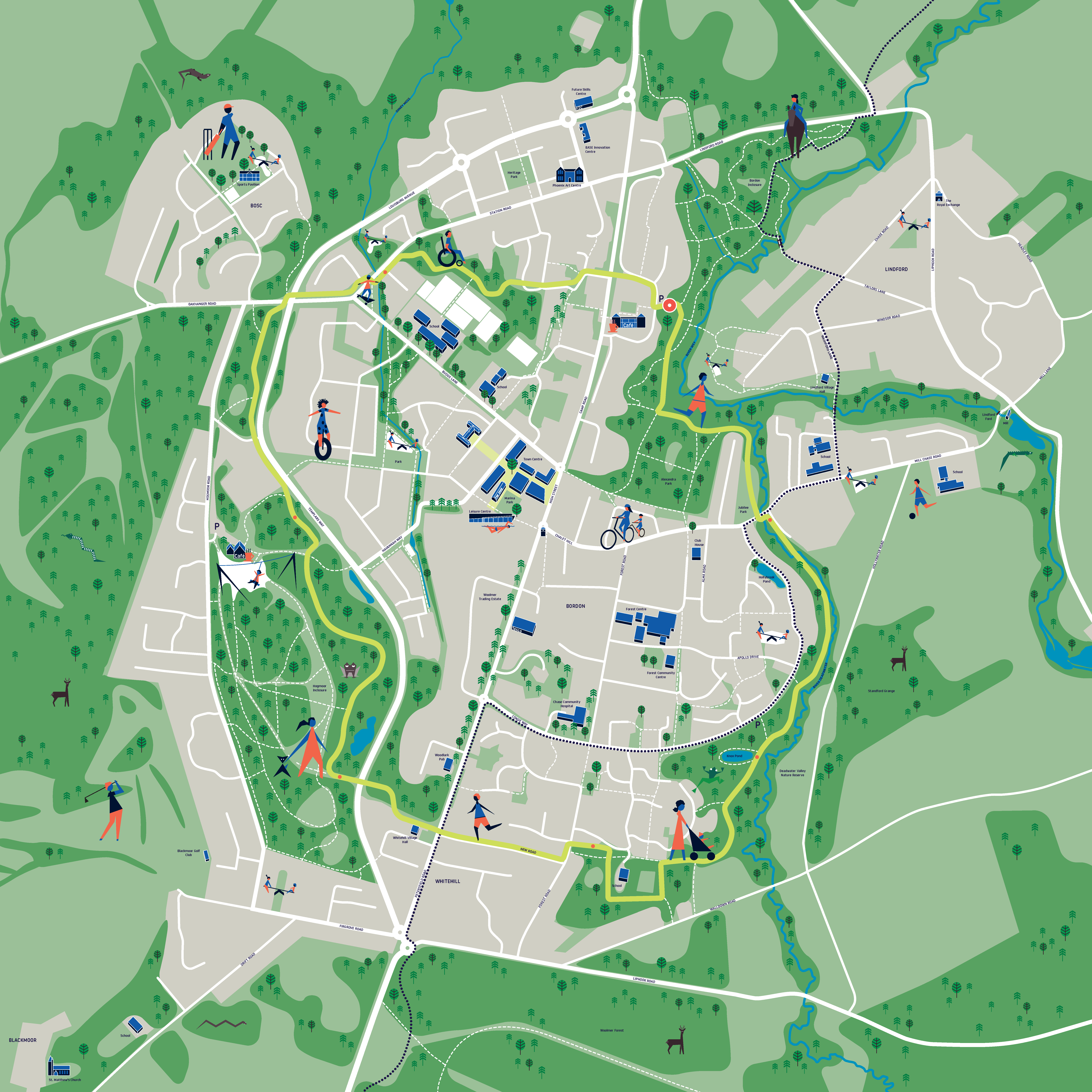 Green Loop map