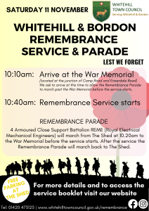 Remembrance Service poster