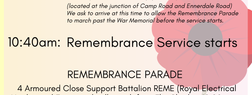 Remembrance Service poster